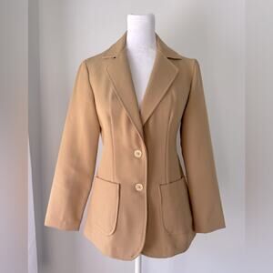 Vintage ‘70s Tan Single Breasted Blazer